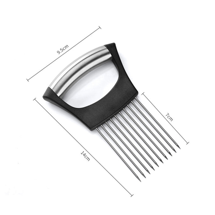 Stainless Steel Onion Fork Holder Pin Kitchen Vegetable Slicing Aid