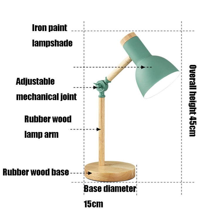 T1062 Dormitory Eye Protection Desk Lamp Bbedroom Bedside Wood Lamp