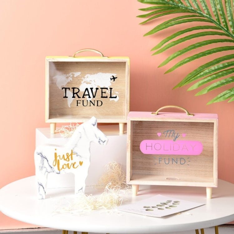 Wooden Piggy Bank Large Capacity Children Savings Box Creative Desktop Accessories