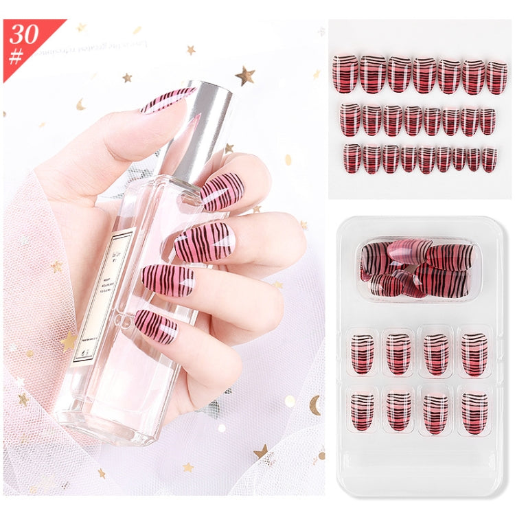 5 Sets Wear Nail Art Christmas Ballet Fake Nails Finished Product Removable Wear Nail