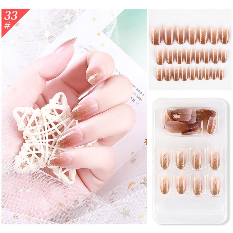 5 Sets Wear Nail Art Christmas Ballet Fake Nails Finished Product Removable Wear Nail