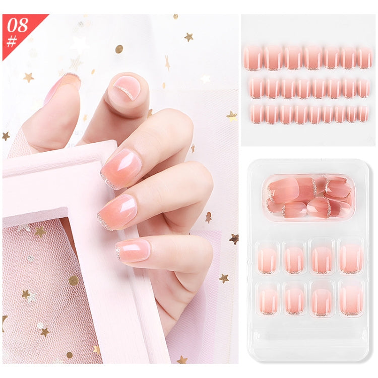 5 Sets Wear Nail Art Christmas Ballet Fake Nails Finished Product Removable Wear Nail