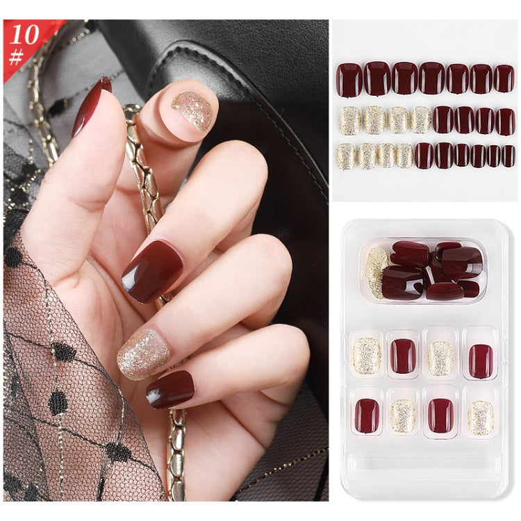 5 Sets Wear Nail Art Christmas Ballet Fake Nails Finished Product Removable Wear Nail