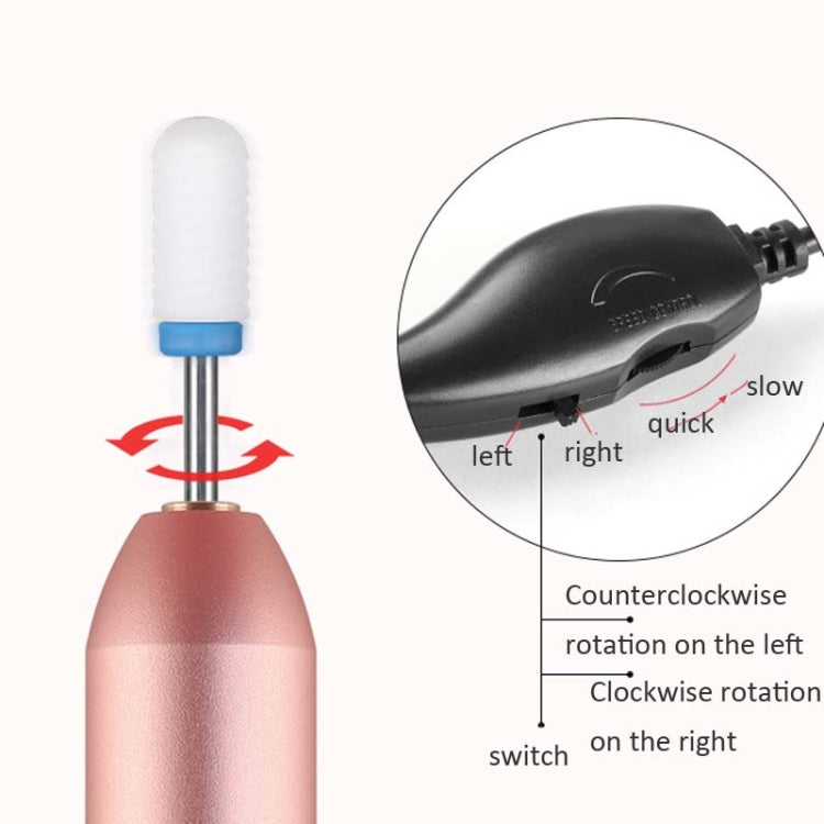 Usb Nail Polisher Portable Pen Type Electric Exfoliating Polisher