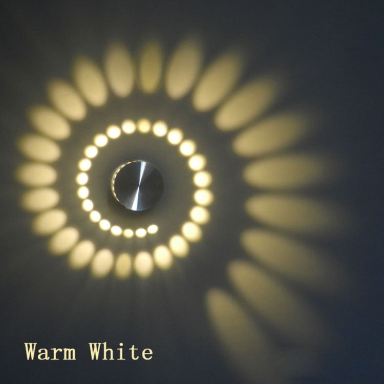 3W Modern Interior Creative Spiral Round Wall Lamp for Club, KTV, Corridor, Aisle, Background Wall Decoration Lamp