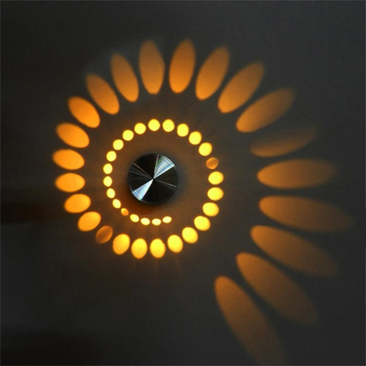 3W Modern Interior Creative Spiral Round Wall Lamp for Club, KTV, Corridor, Aisle, Background Wall Decoration Lamp