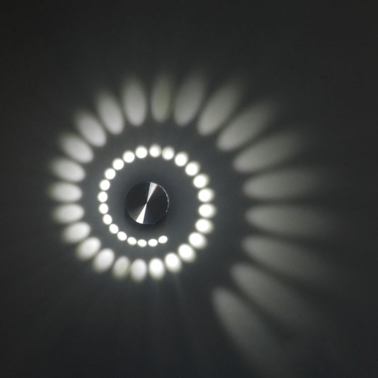 3W Modern Interior Creative Spiral Round Wall Lamp for Club, KTV, Corridor, Aisle, Background Wall Decoration Lamp