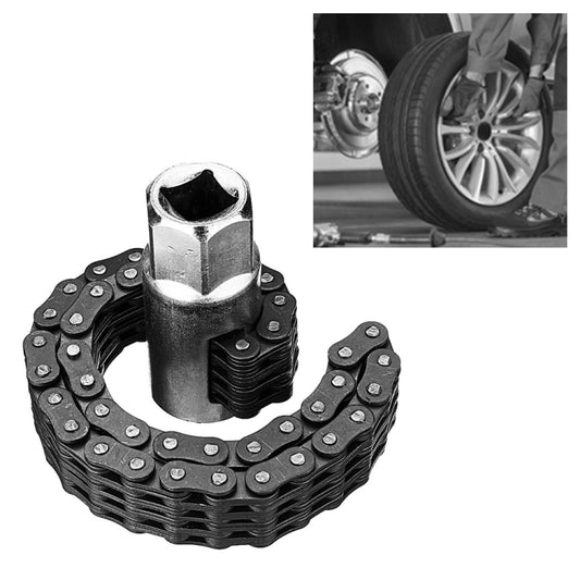 Oil Filter Chain Wrench Spanner Remover Adjustable Auto Repair Tool