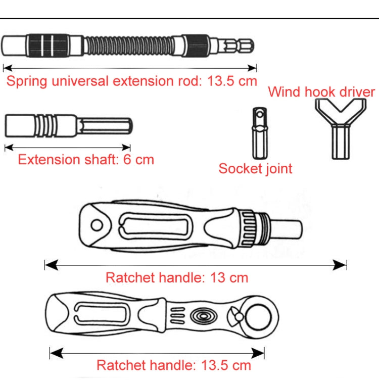 38 In 1 Labor-Saving Ratchet Multi-Purpose Screwdriver Set Household Hardware Tools Combination Screwdriver Toolbox
