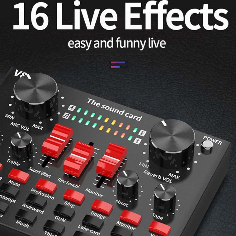 V8S Sound Card Mobile Phone Computer Anchor Live K Song Recording Microphone