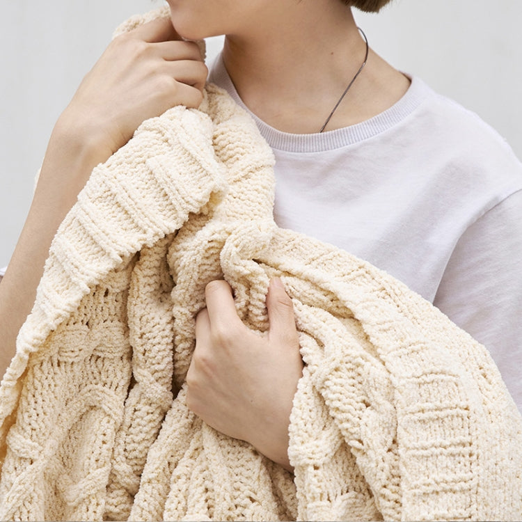 Home Soft Decoration Chenille Knitted Leisure Blanket Sofa Air Conditioning Blanket Car Blanket