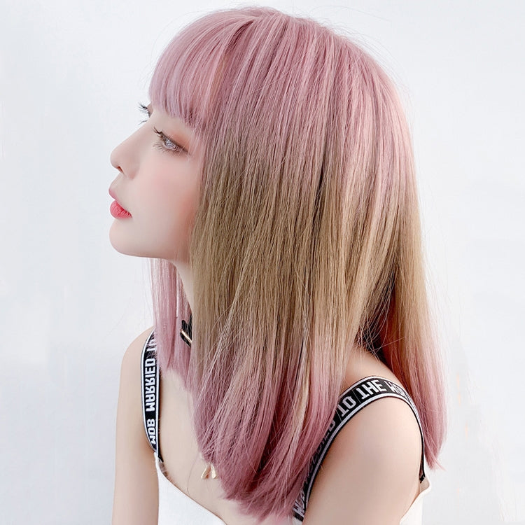 Female Gradient Highlighting Lifelike Chemical Fiber Headgear Wigs