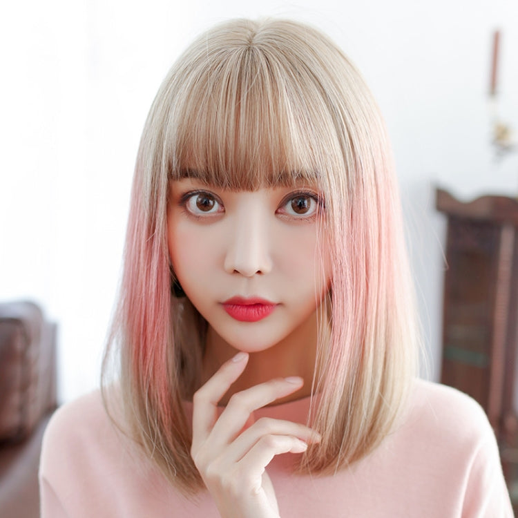 Female Gradient Highlighting Lifelike Chemical Fiber Headgear Wigs