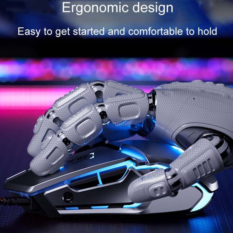 Inphic W-02 6 Keys Home Office Luminous Macro Programming USB Computer Mechanical Game Wired Mouse