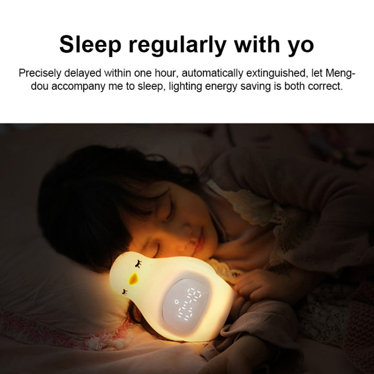 Creative Multifunctional Penguin Silicone Cute Beans Wake Children Sleeping LED Electronic Alarm Clock