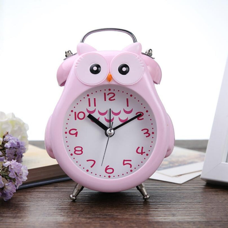 2 PCS Children Creative Cartoon Owl Super Ring Metal Bell Student Alarm Clock