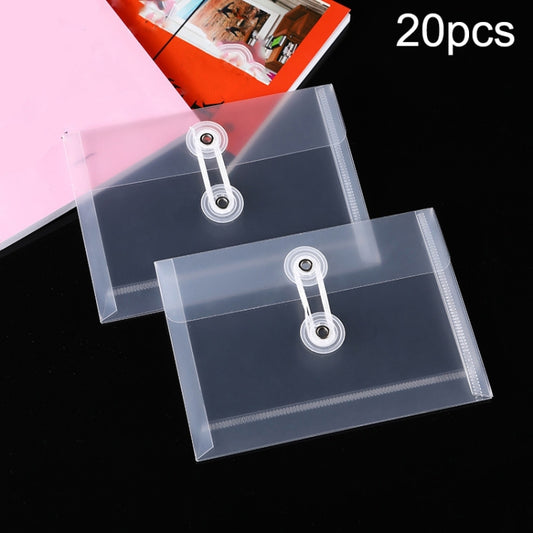 20 PCS A6 Wire-Wound File Bag Transparent Three-Dimensional File Bag Hand Account Mini Storage Bag Waterproof Test Paper Bag