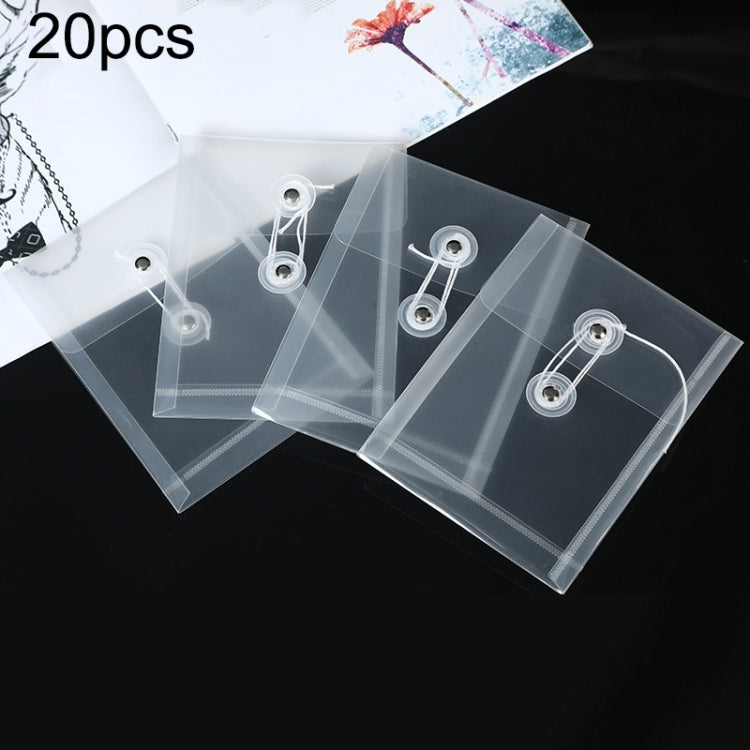 20 PCS A6 Wire-Wound File Bag Transparent Three-Dimensional File Bag Hand Account Mini Storage Bag Waterproof Test Paper Bag