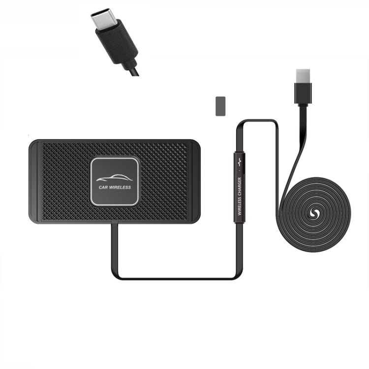 C1 15W TYPEC Interface Car Anti-slip Mat Wireless Charger