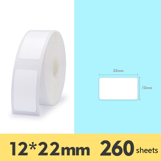 2 PCS Supermarket Goods Sticker Price Tag Paper Self-Adhesive Thermal Label Paper for NIIMBOT D11, Size: White 12x40mm 155 Sheets, White 12x22mm 260 Sheets, White 12x40mm 160 Sheets, White 15x50mm 130 Sheets, Warm Yellow 12x40mm 160 Sheets