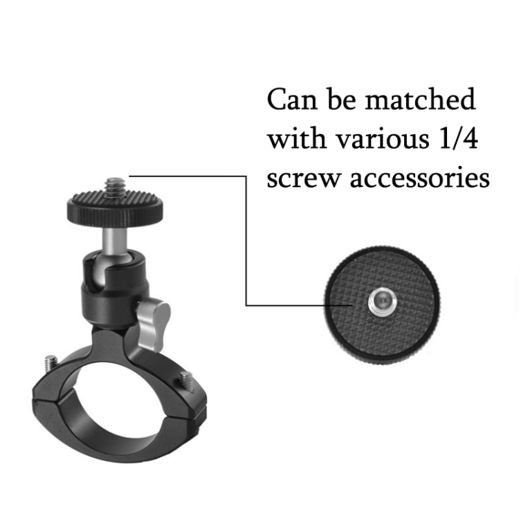 YJ-G2 Cycling Metal Tube Clip 1/4 PTZ Bicyle Bracket Universal Portable Camera Bicycle Clip