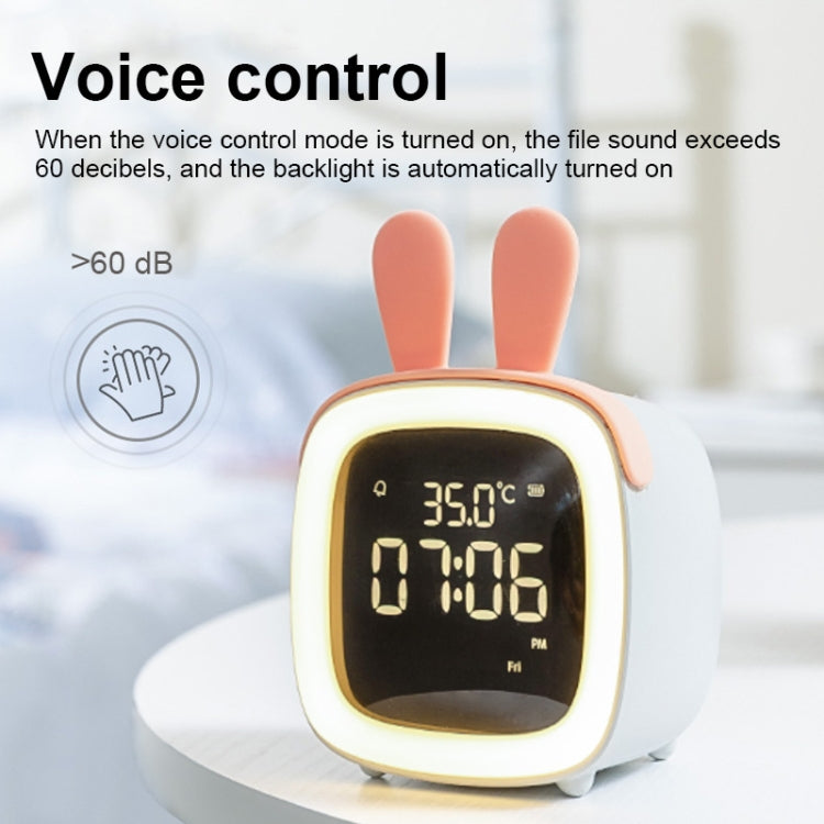 Cartoon Deer Shape Children Snooze Multifunctional USB Rechargeable Student LED Alarm Clock
