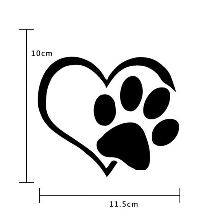 20 PCS Car Sticker Reflective Love Footprints Car Sticker Dog Footprints