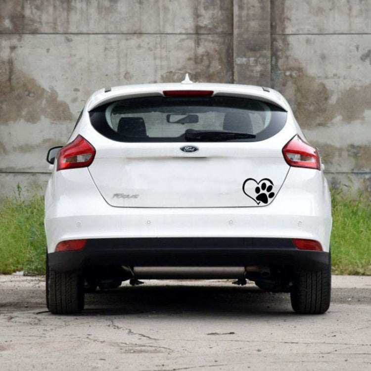 20 PCS Car Sticker Reflective Love Footprints Car Sticker Dog Footprints