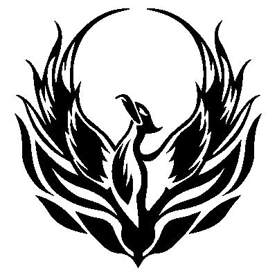 4 PCS Car Personality Decals Electric Car Stickers Decoration Fire Phoenix Totem