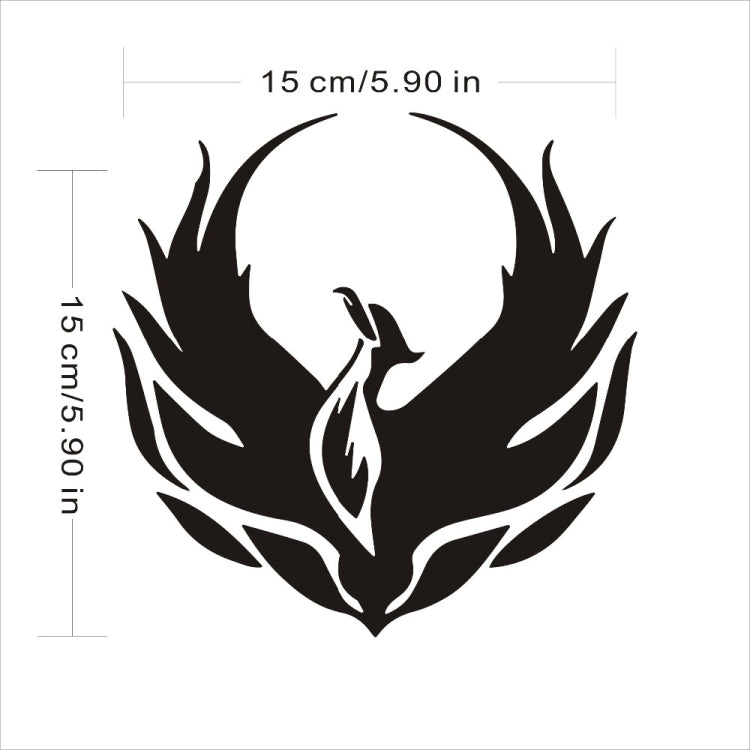 4 PCS Car Personality Decals Electric Car Stickers Decoration Fire Phoenix Totem