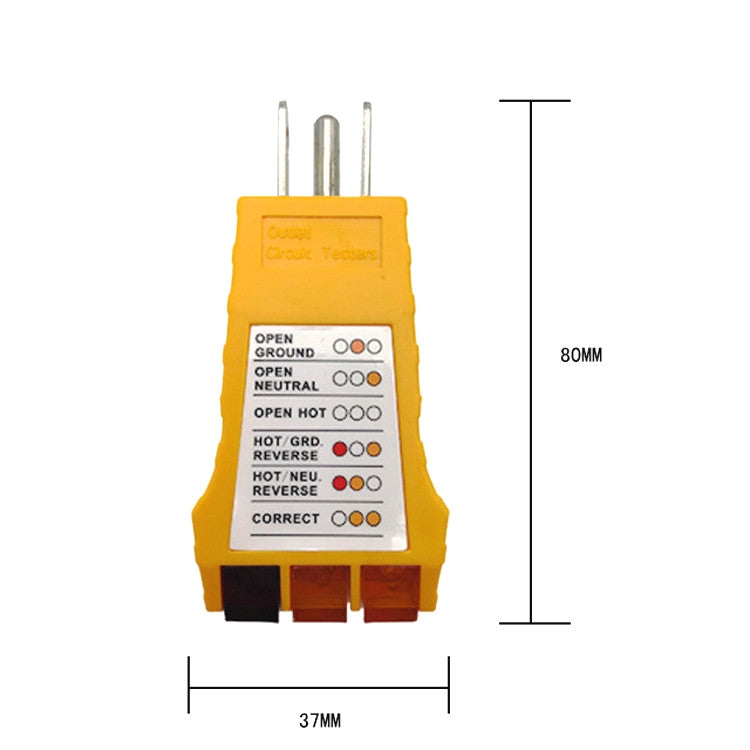 SK300 US Plug Socket Phase Tester Three-Wire Loop Power Socket Tester