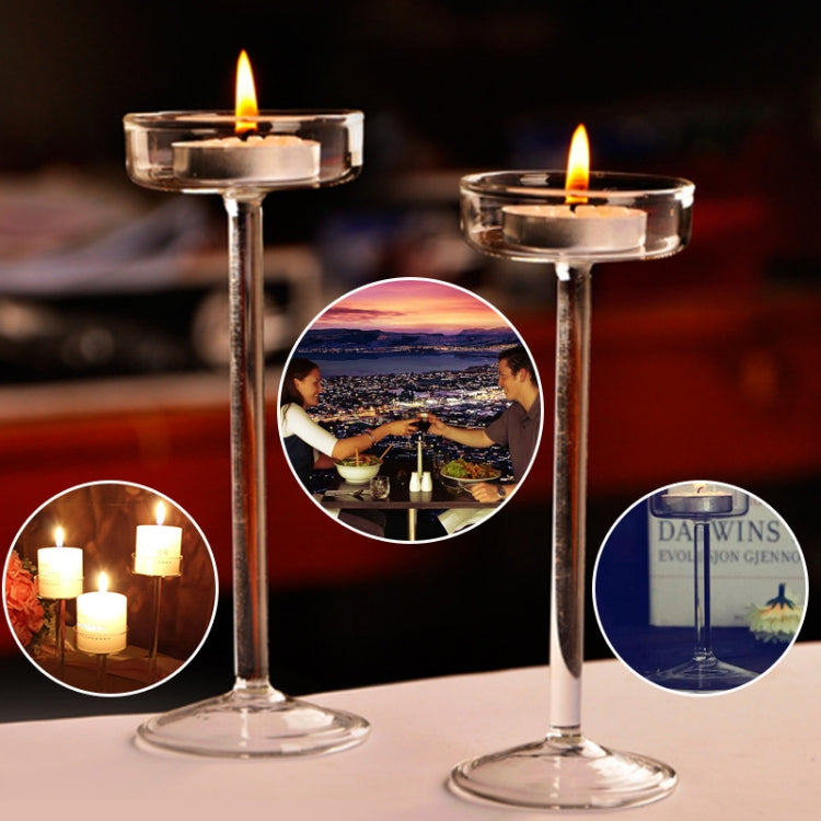 Glass Candlestick Luxury High Candlestick Romantic Dinner Decoration