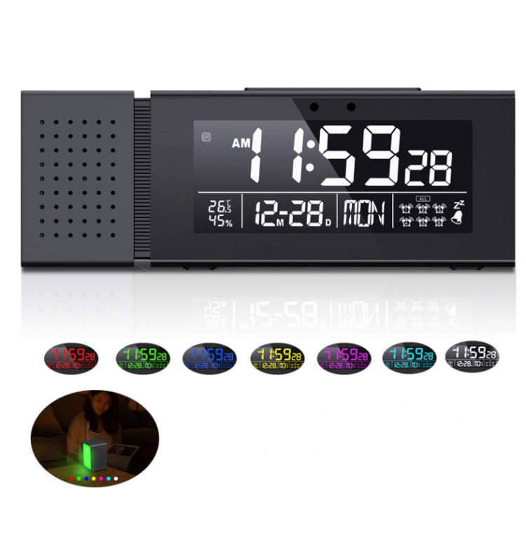 TS-P30 Multifunctional Night Light Alarm Digital Clock with FM Radio & Temperature / Humidity Display & IR Sensor Function