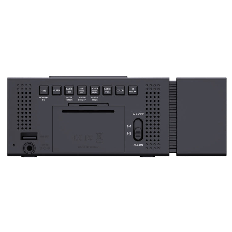 TS-P30 Multifunctional Night Light Alarm Digital Clock with FM Radio & Temperature / Humidity Display & IR Sensor Function