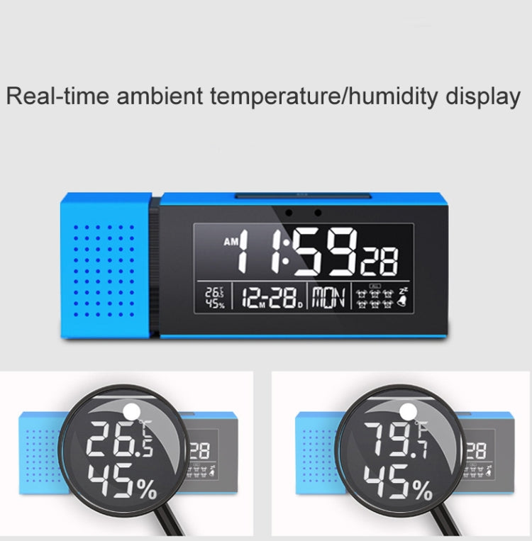 TS-P30 Multifunctional Night Light Alarm Digital Clock with FM Radio & Temperature / Humidity Display & IR Sensor Function
