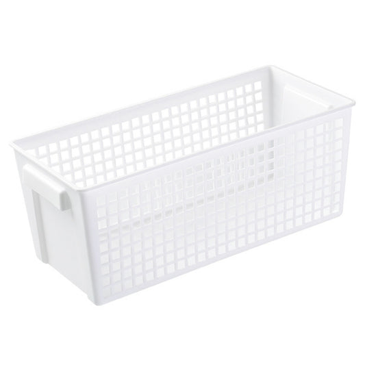 Desktop Snacks & Sundries Storage Basket Rectangular Plastic Storage Basket, Small （White）, Small （Light Green）, Large (White), Large（Llight Green）