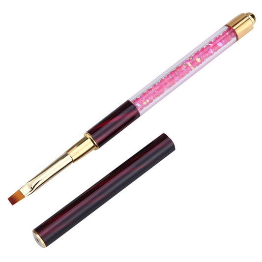 Cat Eye Pen Barrel Painted Pen With Diamond Light Therapy Nail Tool Light Therapy Pen, 1# Red Stripes (Flat Head), 2# Purple Stripes (Gradient), 3# White Stripes (Round Head), 4# Dark Blue Stripes (Oblique Head), 5# Dark Green Stripes (Short Cable)