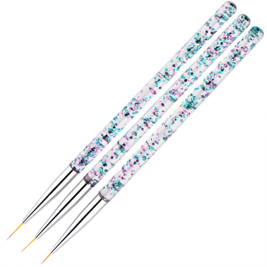 3pcs / Set Nail Art Brush Tool Acrylic Nail Crystal Carving Phototherapy Drawing Pen
