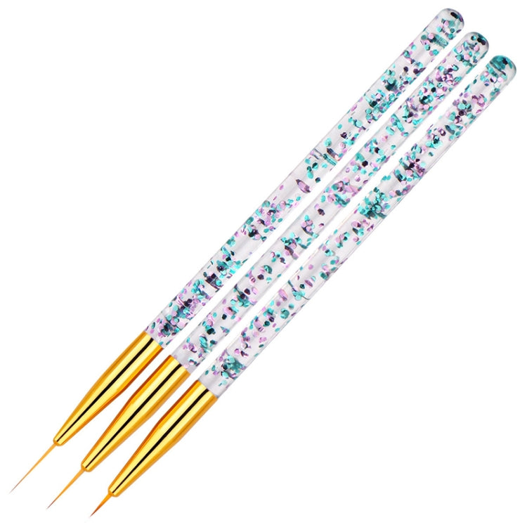 3pcs / Set Nail Art Brush Tool Acrylic Nail Crystal Carving Phototherapy Drawing Pen