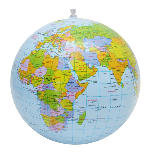 30cm Inflatable Globe World Earth Ocean Map Ball Geography Learning Educational Beach Ball Kids Toy home OfficeDecoration