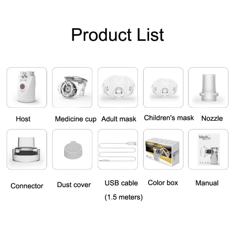 Ultrasonic Portable Micro mesh Atomizer Handheld Household Adult And Child Atomizer