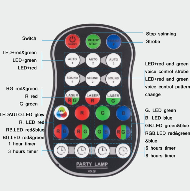 10W Mini Laser Light Magic Ball Projector Light Sound Control Flash Stage Light