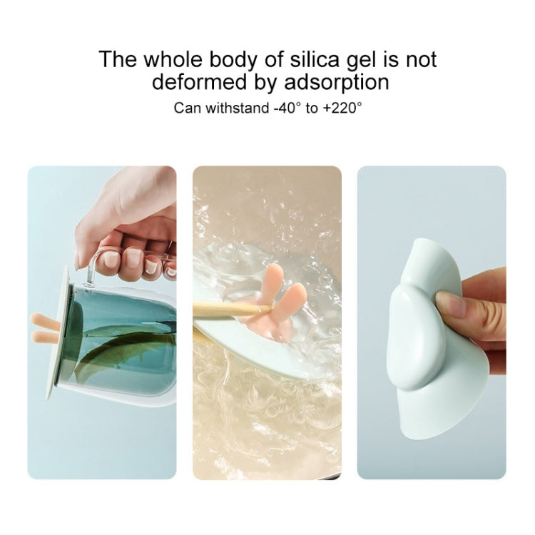 Food Grade Bunny Ears Shape Silicone Cup Lid Sealing Lid Cartoon Mug Dustproof Leak-Proof Lid