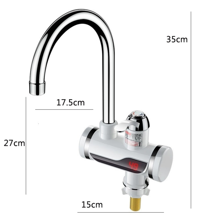 Kitchen Instant Electric Hot Water Faucet Hot & Cold Water Heater EU Plug