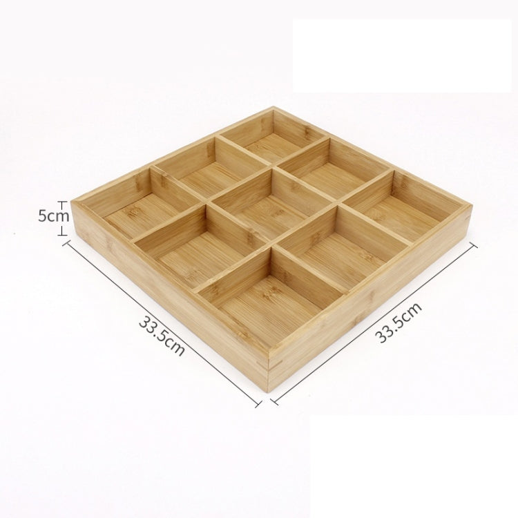 Hot Pot Bamboo Plate Compartmental Platter Vegetable Wood Tray Set