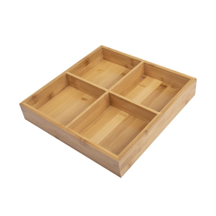 Hot Pot Bamboo Plate Compartmental Platter Vegetable Wood Tray Set