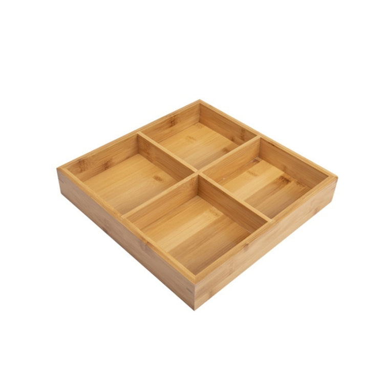 Hot Pot Bamboo Plate Compartmental Platter Vegetable Wood Tray Set
