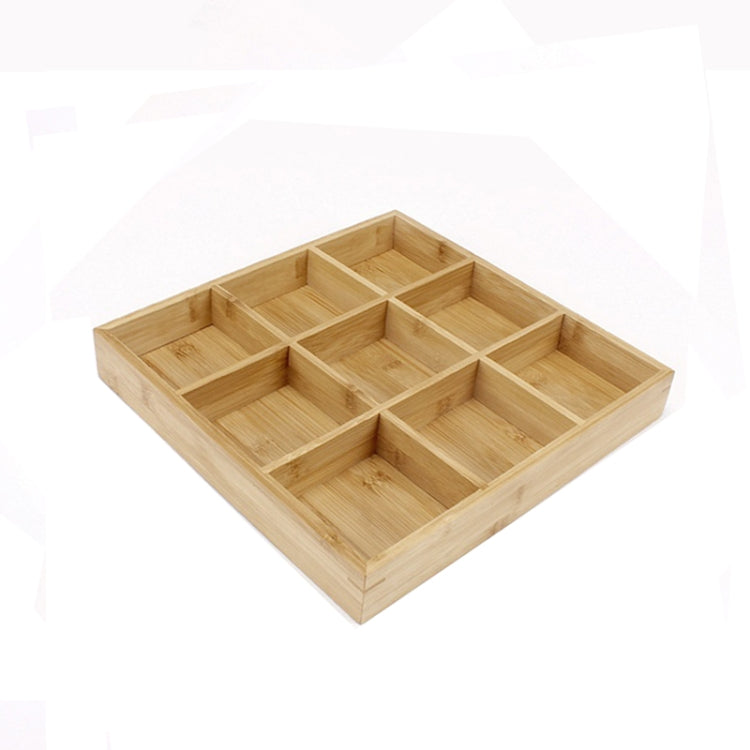 Hot Pot Bamboo Plate Compartmental Platter Vegetable Wood Tray Set