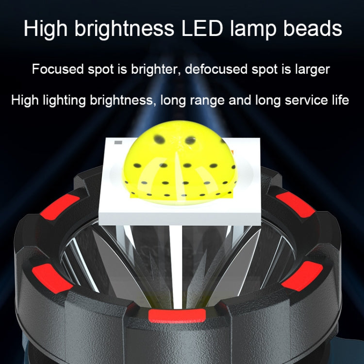 LED Mountaineering Waterproof Patrol USB Charging Flashlight with Power Bank Function