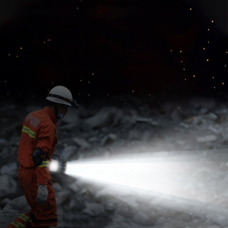 LED Mountaineering Waterproof Patrol USB Charging Flashlight with Power Bank Function